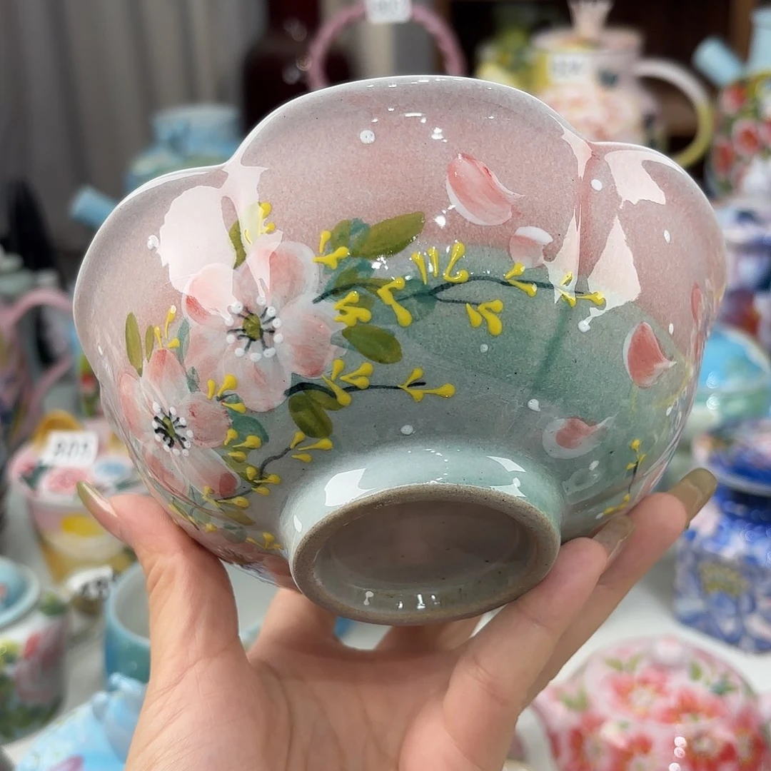 景德镇手绘高温釉下彩陶瓷茶具