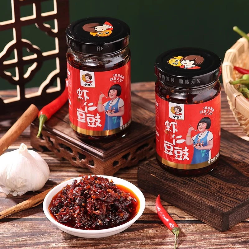 曾姐虾仁豆豉湖南特产农家风味下饭菜自制虾米酱即食用下饭拌面酱