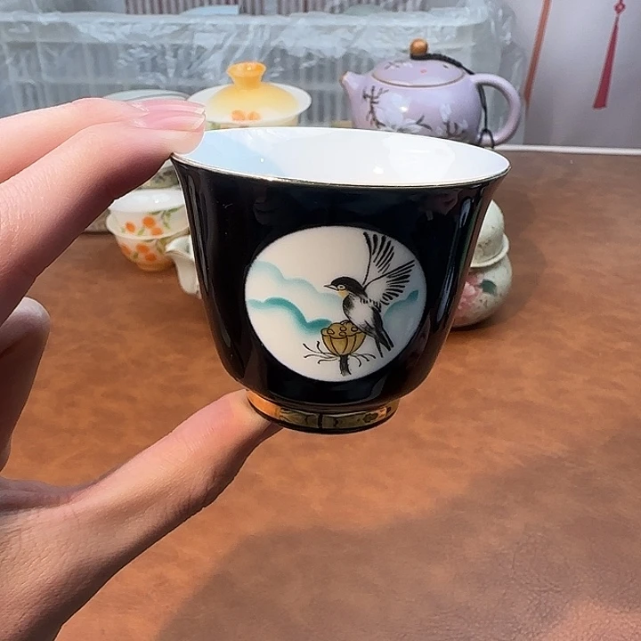 颜瓷闪购商品代替链接喜鹊茶杯