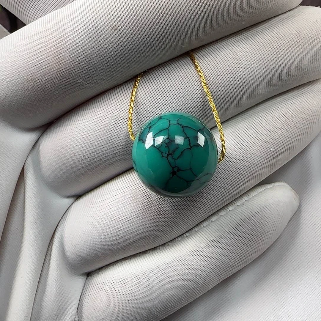 绿松石未镶嵌15mm➕单珠