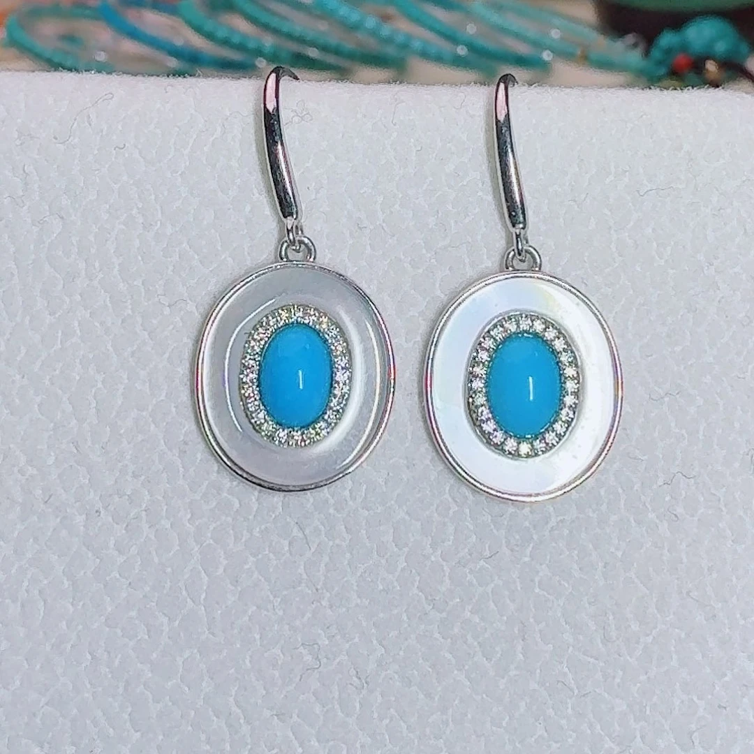 绿松石银S925镶嵌珠宝奇石