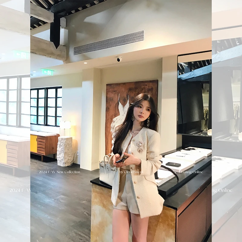 【CloudSweet 09/22 10:00】香榭名利场/vtg山茶花胸花小香外套