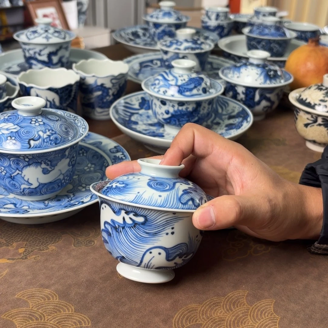 摆件陶景德镇手绘茶器微瑕