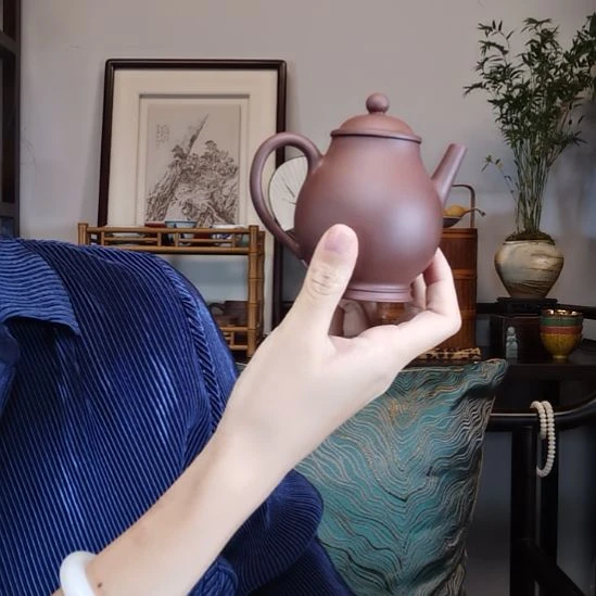 科****紫砂茶壶桃花泥半手工