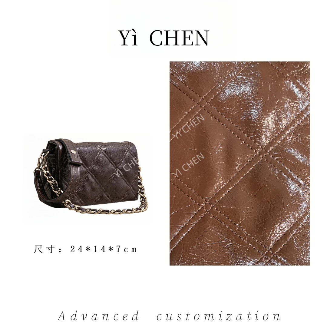 【Yì CHEN】SK-62968-咖啡  简约时尚女士新款轻奢单肩斜跨包