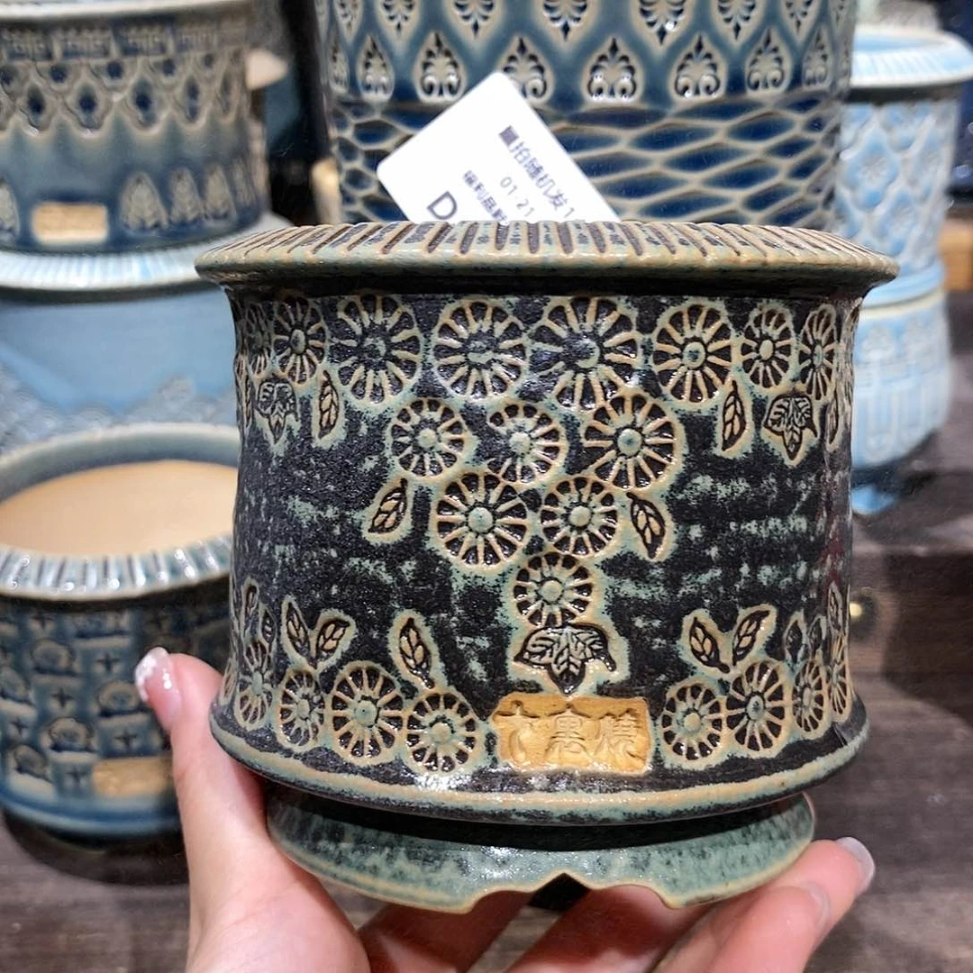 七里烧花盆1-21-056口径8