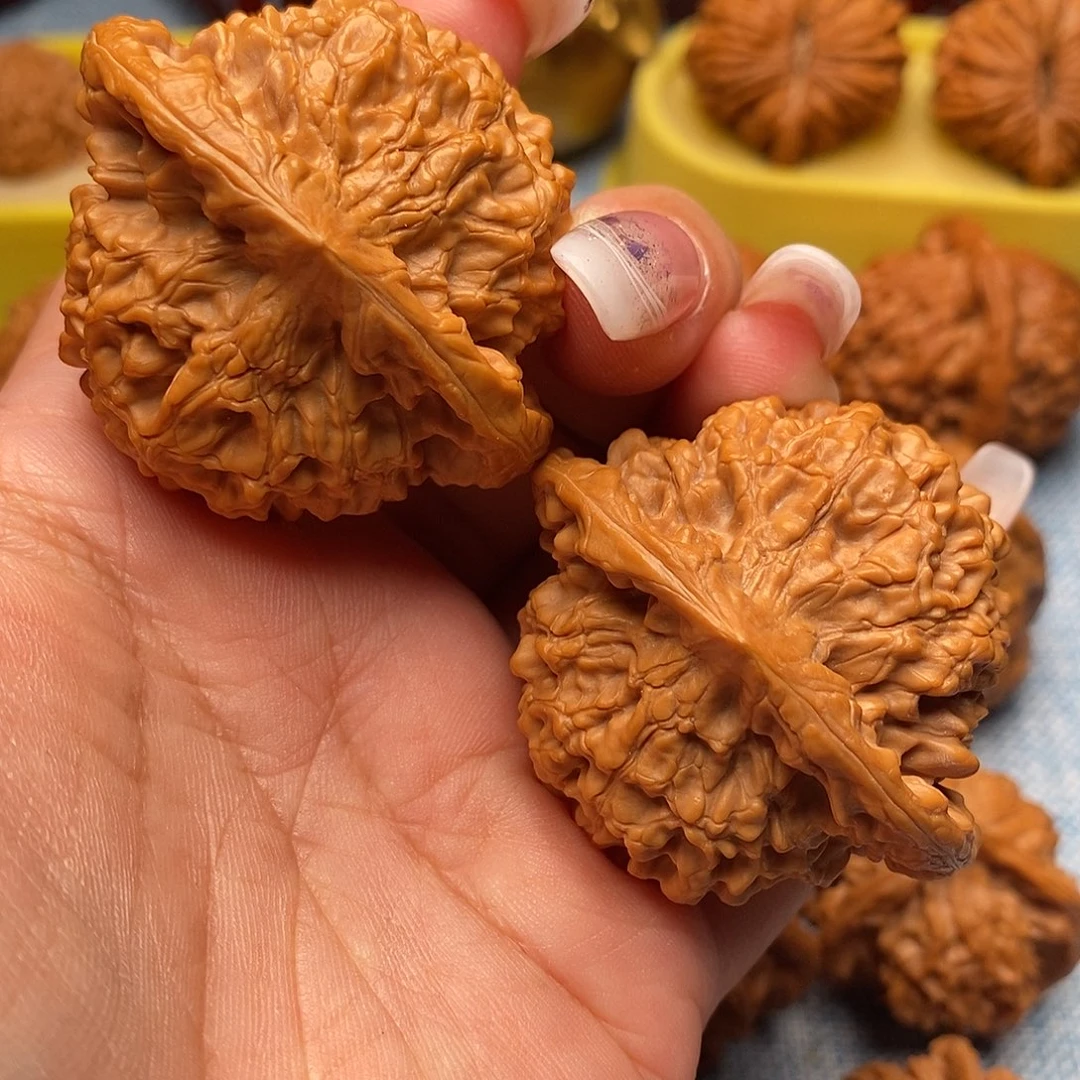 文玩核桃把件毕业官帽48+全品