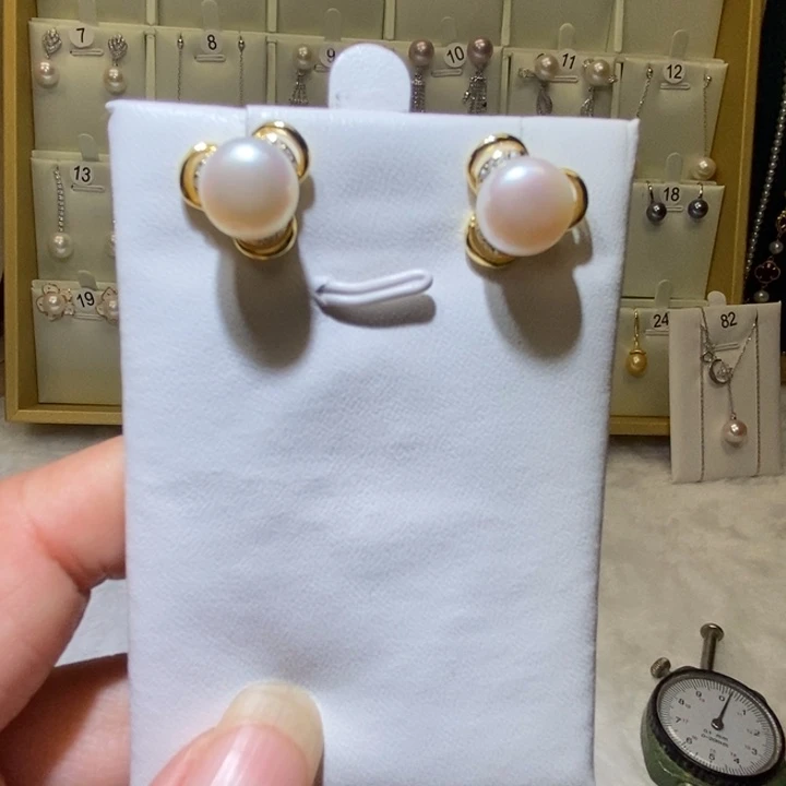 耳饰淡水珍珠银S925镶嵌