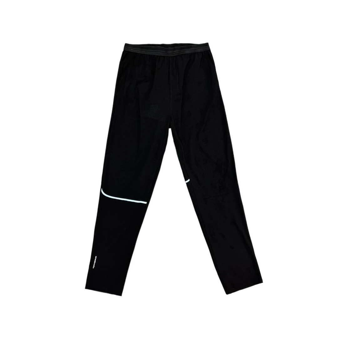 [X]黑色收脚款4万个孔眼夏季薄款防晒休闲裤（夏日炎炎）