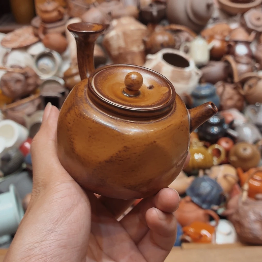 柴烧老岩泥高温茶器皿