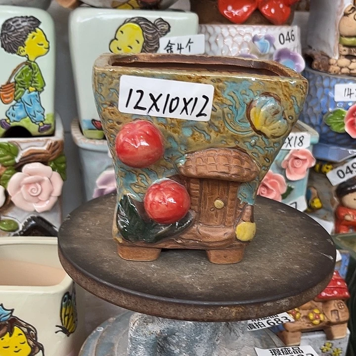 紫砂花盆粗陶材质多肉花盆