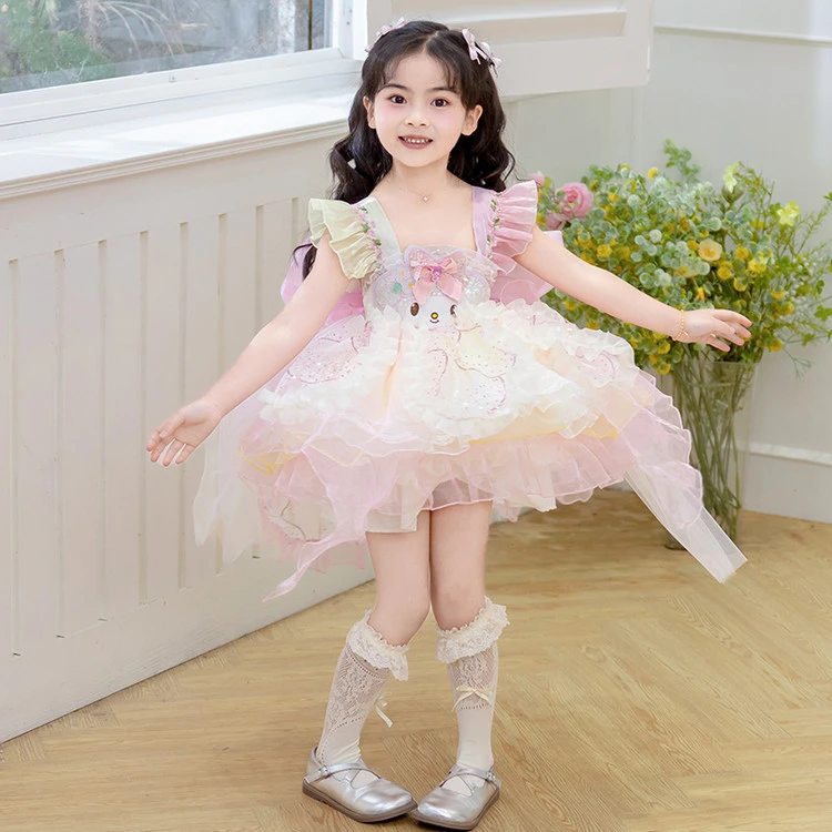 【丸子专属】四季款卡通动漫公主裙连衣裙宝宝甜美礼服公主裙2518