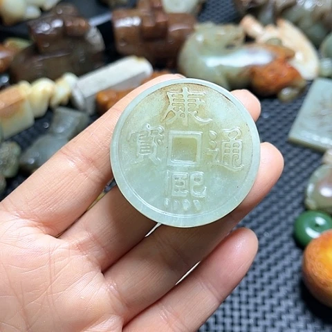 白玉菩提吊坠摆件