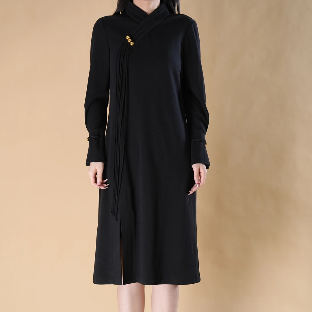 国风气质夏季收腰时尚长款连衣裙YECL040569