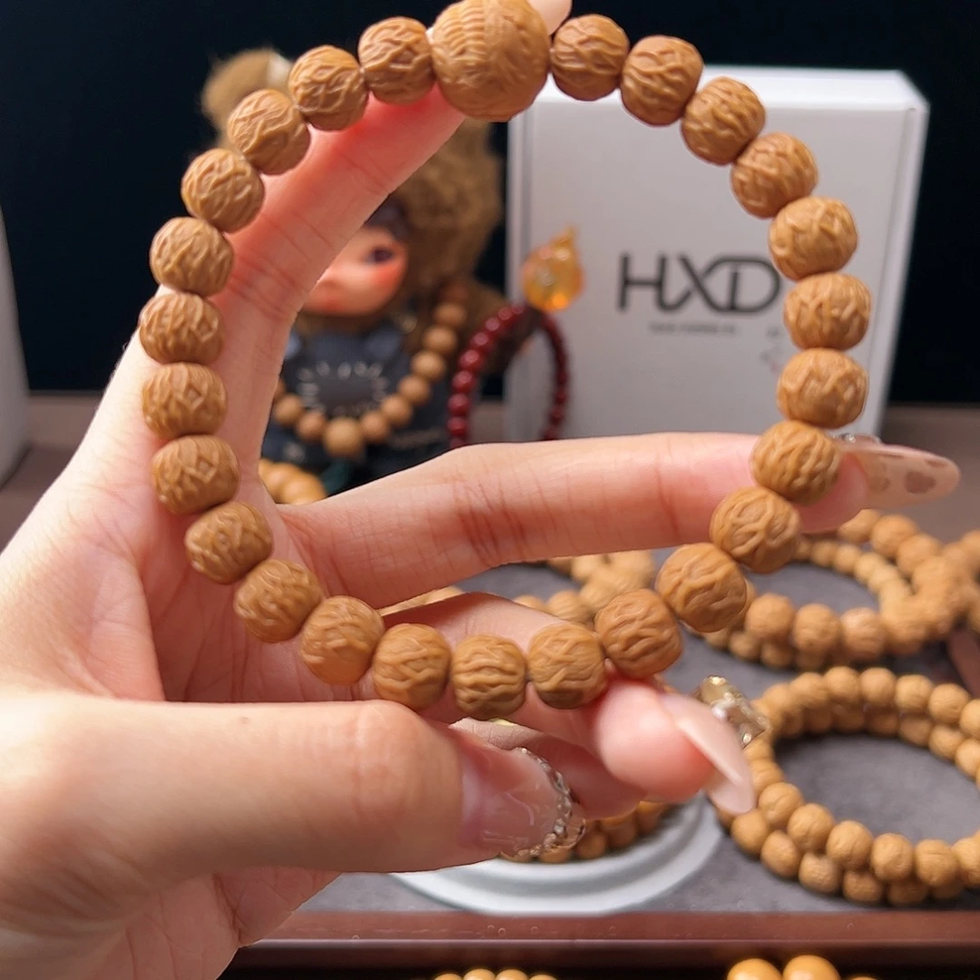 猴头核桃手串10+毒液 加顶珠 全品无暇 精工雕刻