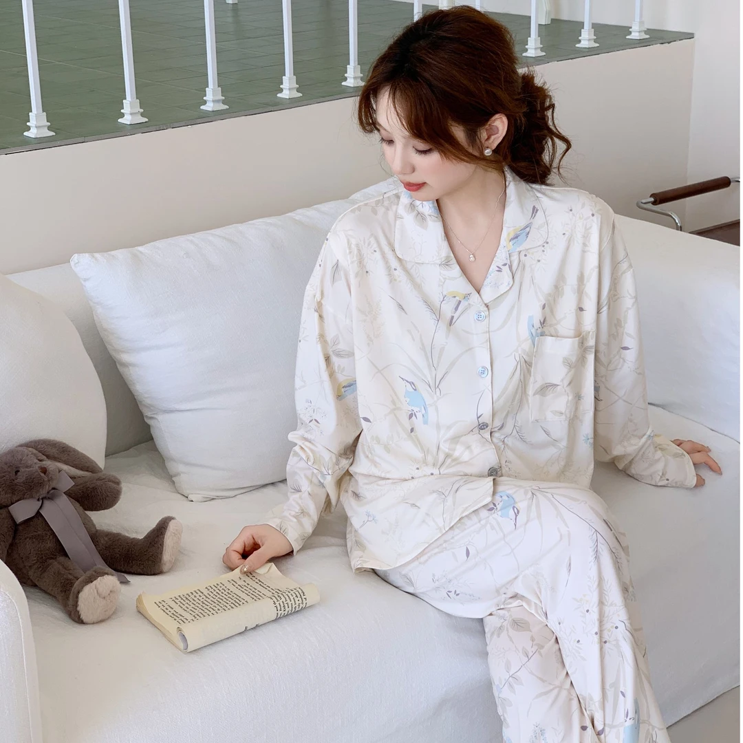 【秋冬云感棉带胸垫】月子服产后哺乳睡衣孕妇喂奶住院服家居服产妇