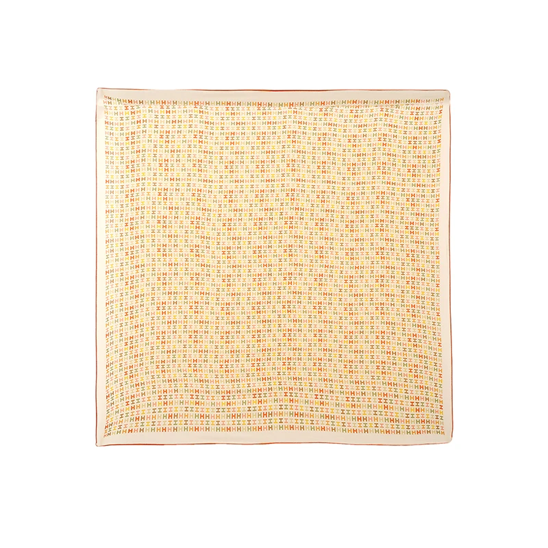 奢凌羊【H小字母】65*65cm春天气质丝巾康赛妮山羊绒小方巾