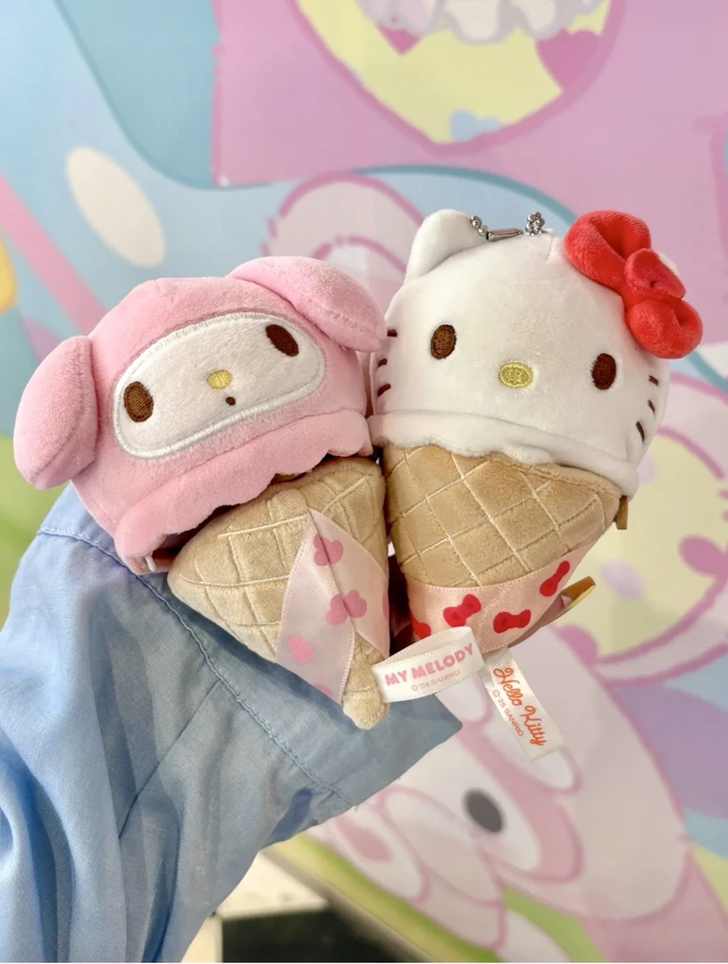 三丽鸥雪糕筒系列毛绒捏捏公仔潮玩盲盒