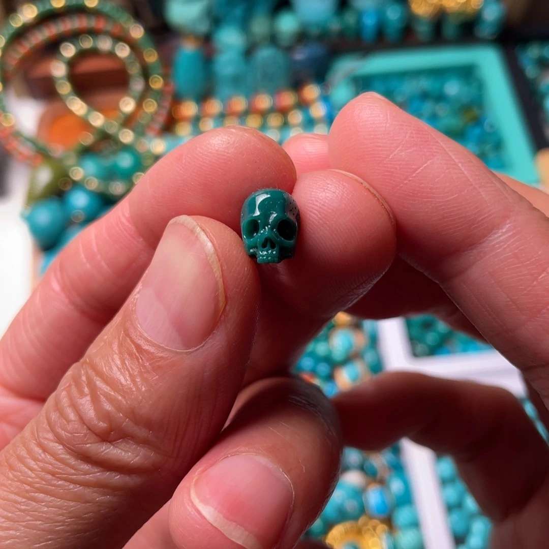 绿松石颈饰足金镶嵌娃*鱼