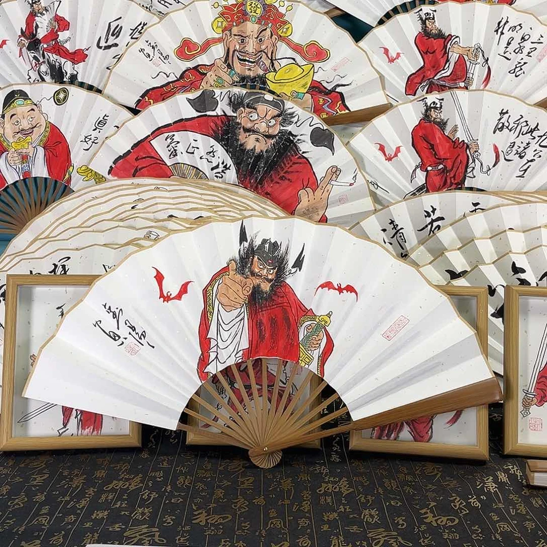 国画李*东手绘折扇一把