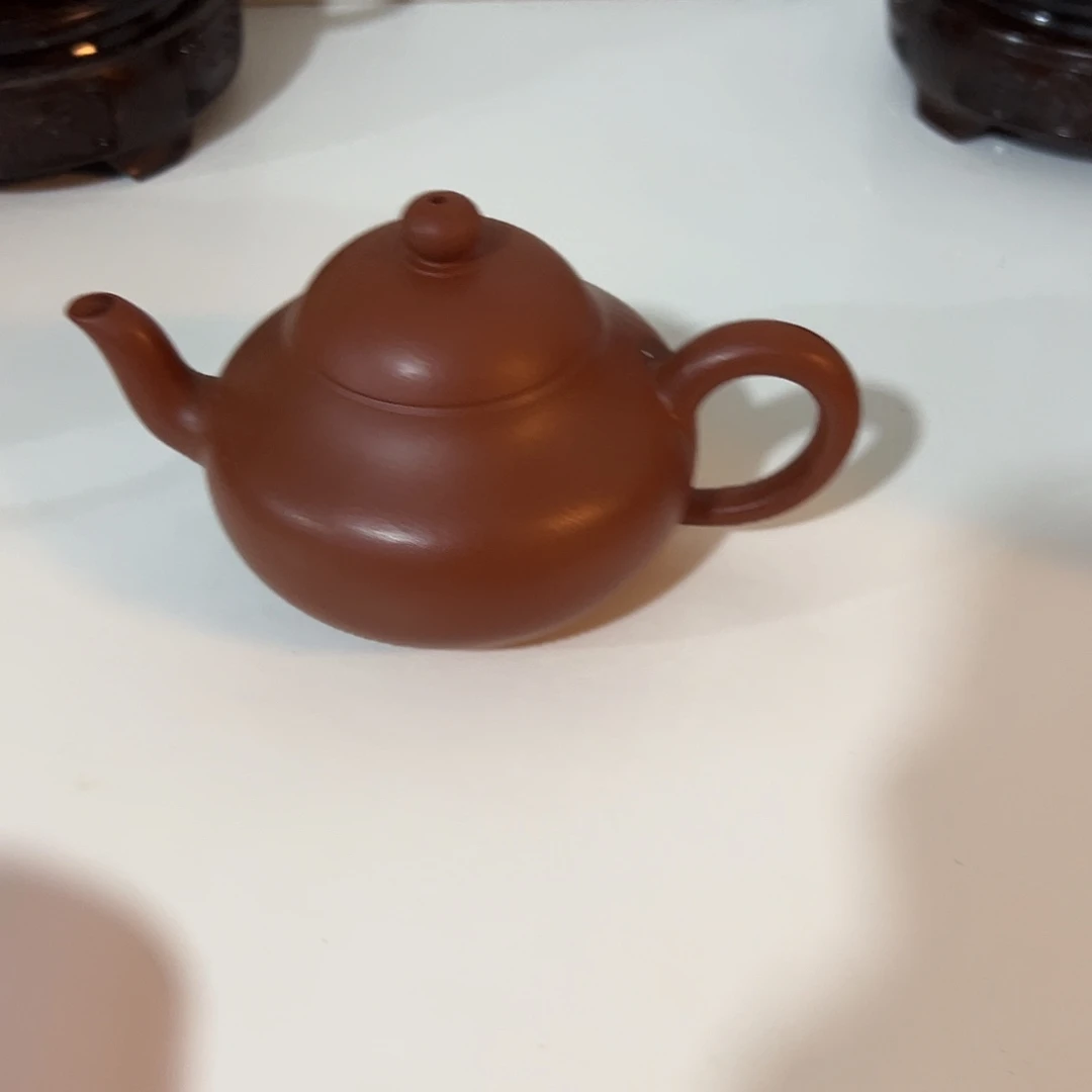 布***门茶壶紫砂朱泥梨壶