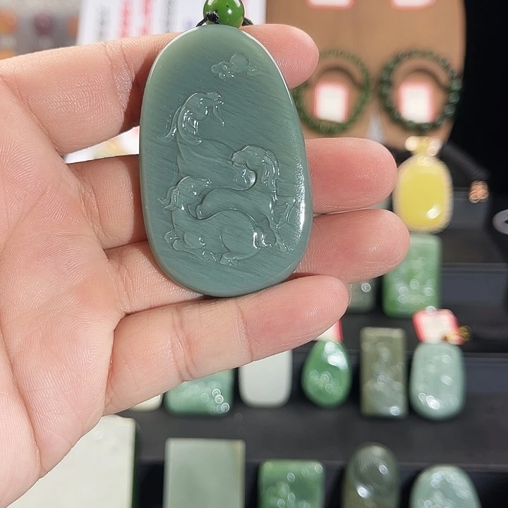 和田玉未镶嵌吊坠(不含链)