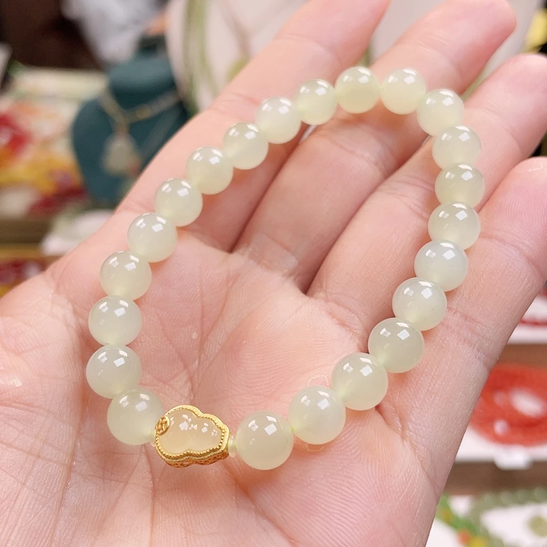 和田玉手链未镶嵌8