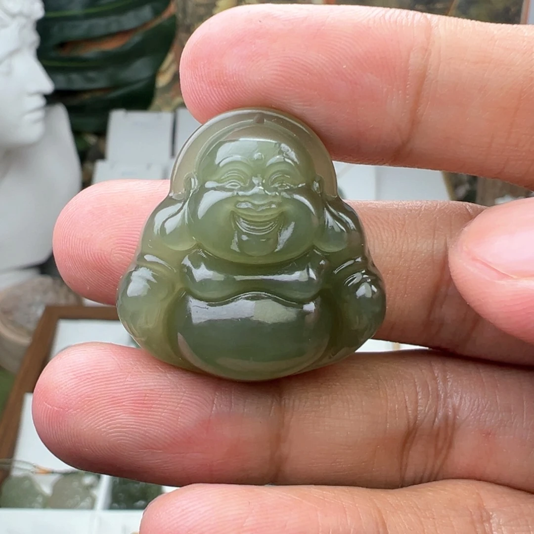 和田玉吊坠(不含链)未镶嵌30mm佛公特价款