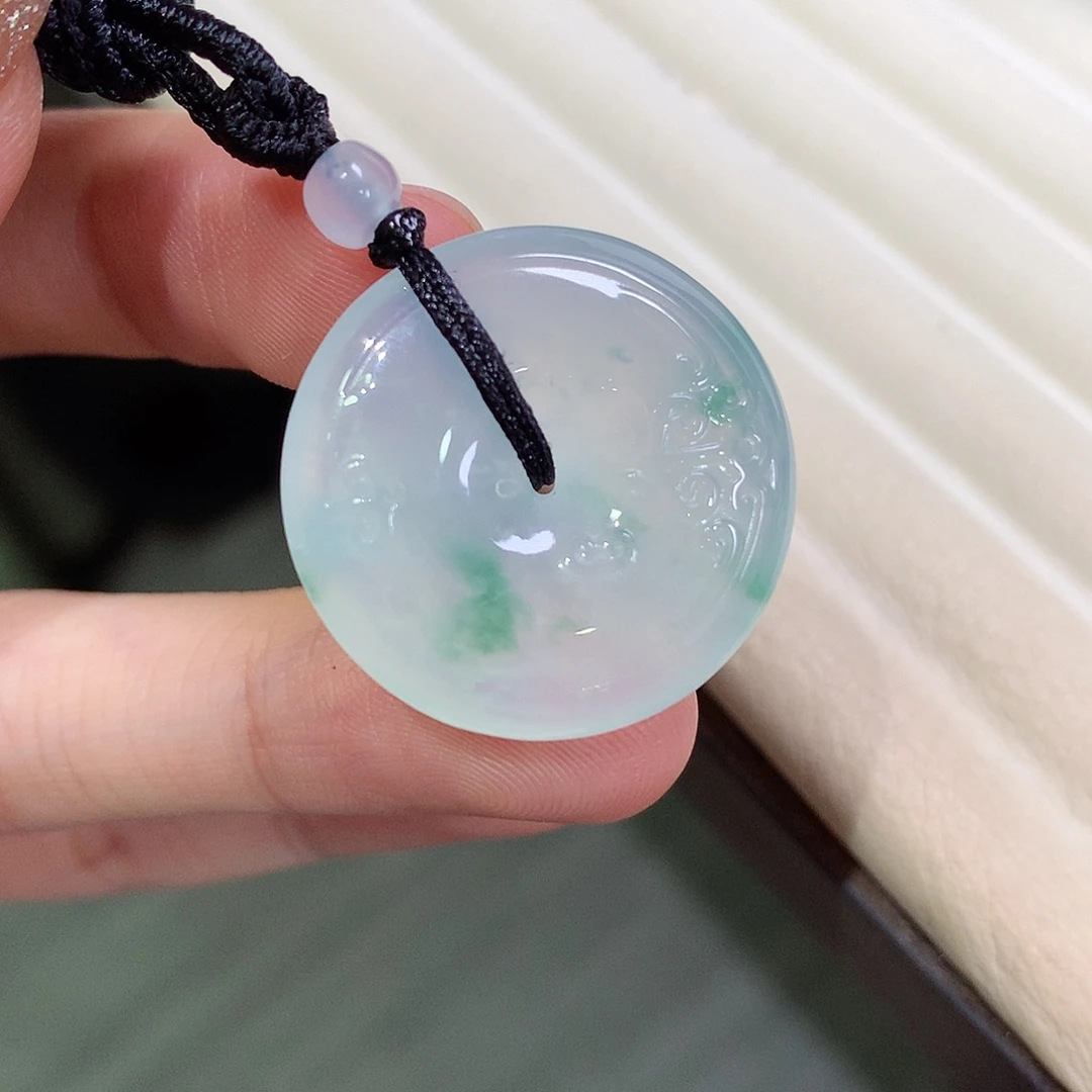 翡翠未镶嵌颈饰复古扣