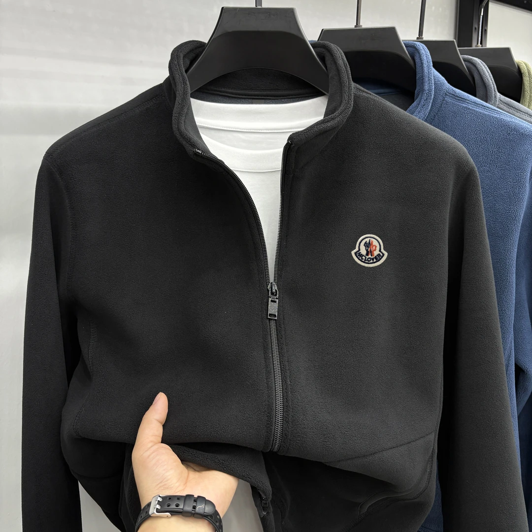 【六哥专属】高端轻奢男士秋冬保暖摇粒绒外套打底抓绒拉链夹克衫