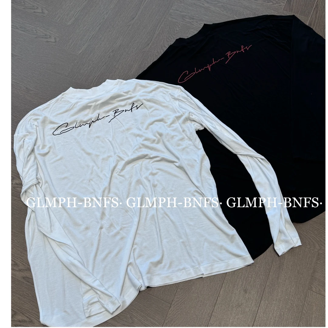 GLMPH-BNFS【自主原创】莱赛尔防晒小众印花宽松圆领长袖上衣-966