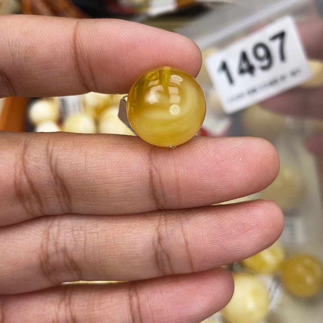 蜜蜡未镶嵌珠宝奇石沙眼16.5