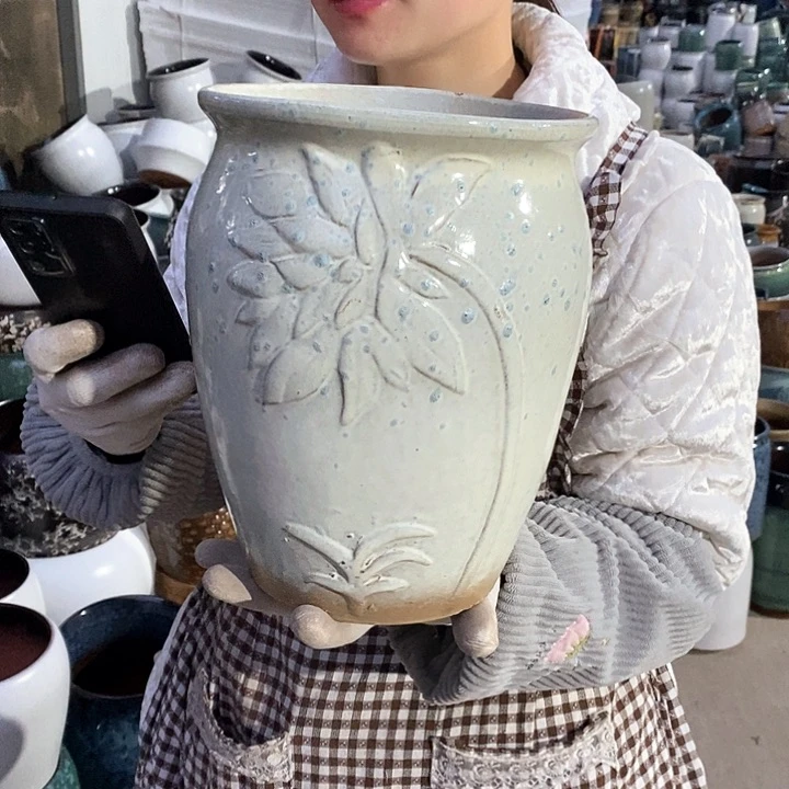 紫砂花盆正品口20高25