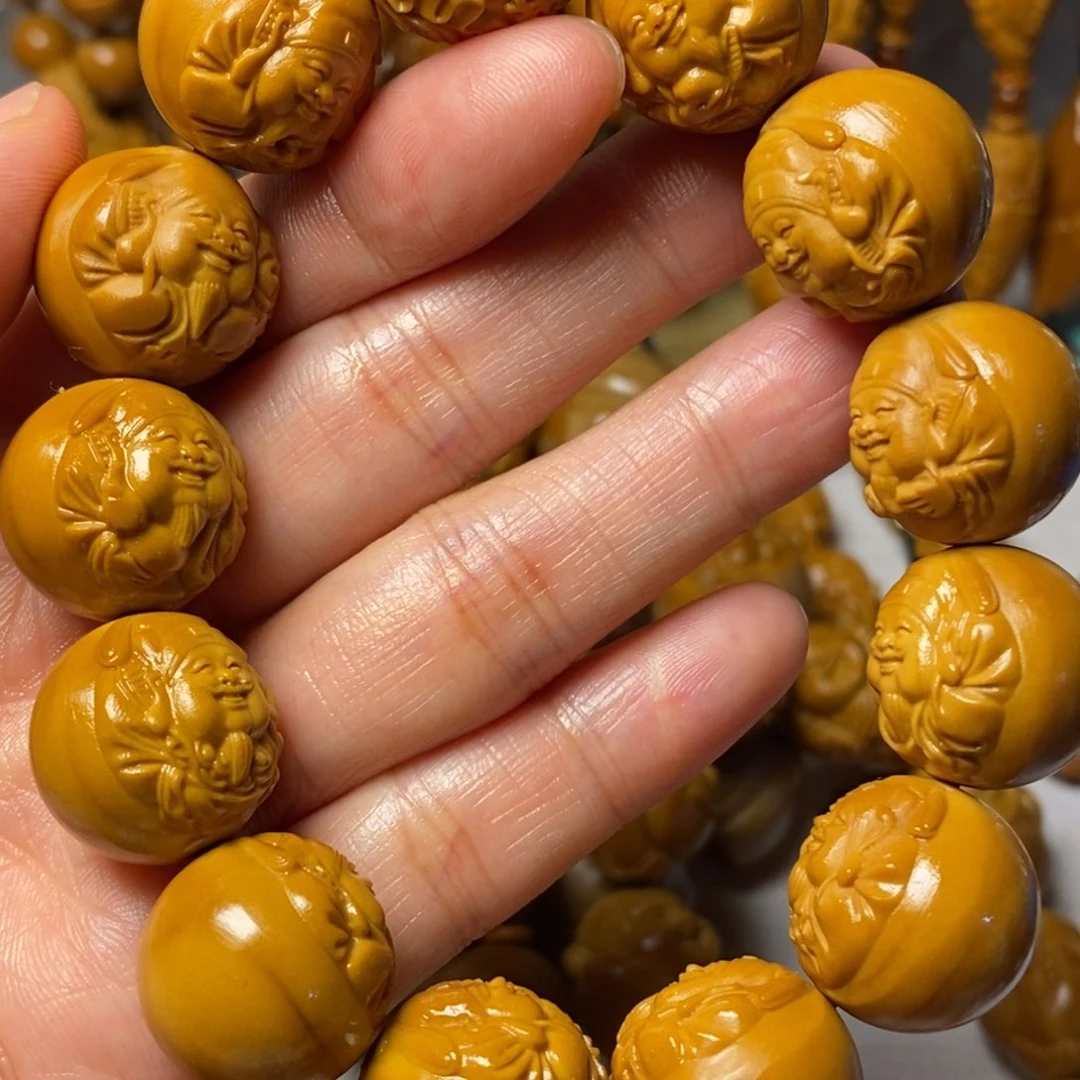 橄榄核手串/手链光珠财神1.8