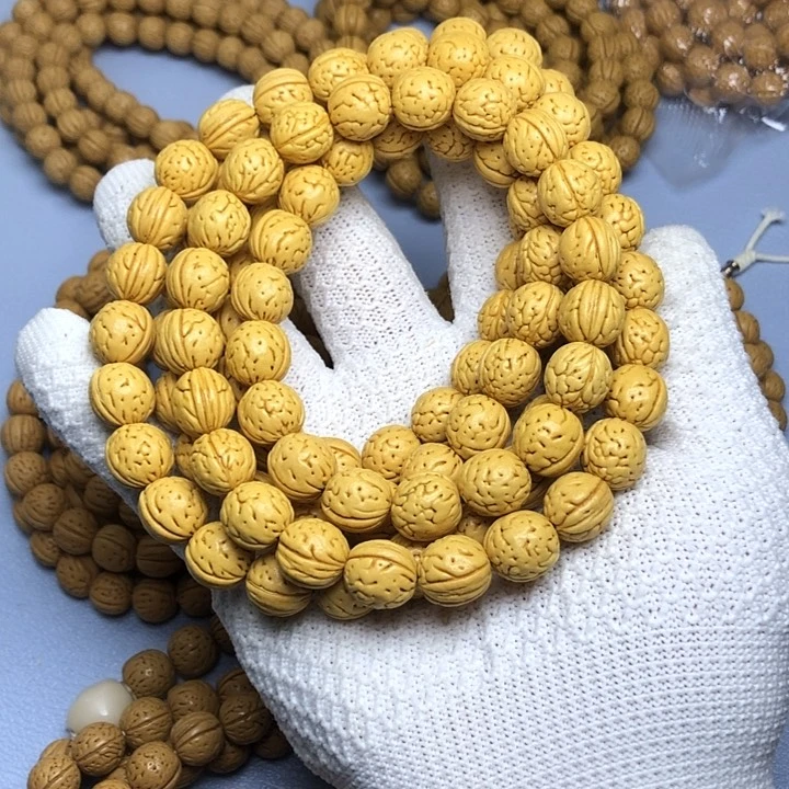 桃核吊坠野生盘锦奶油皮肌肉纹脖挂