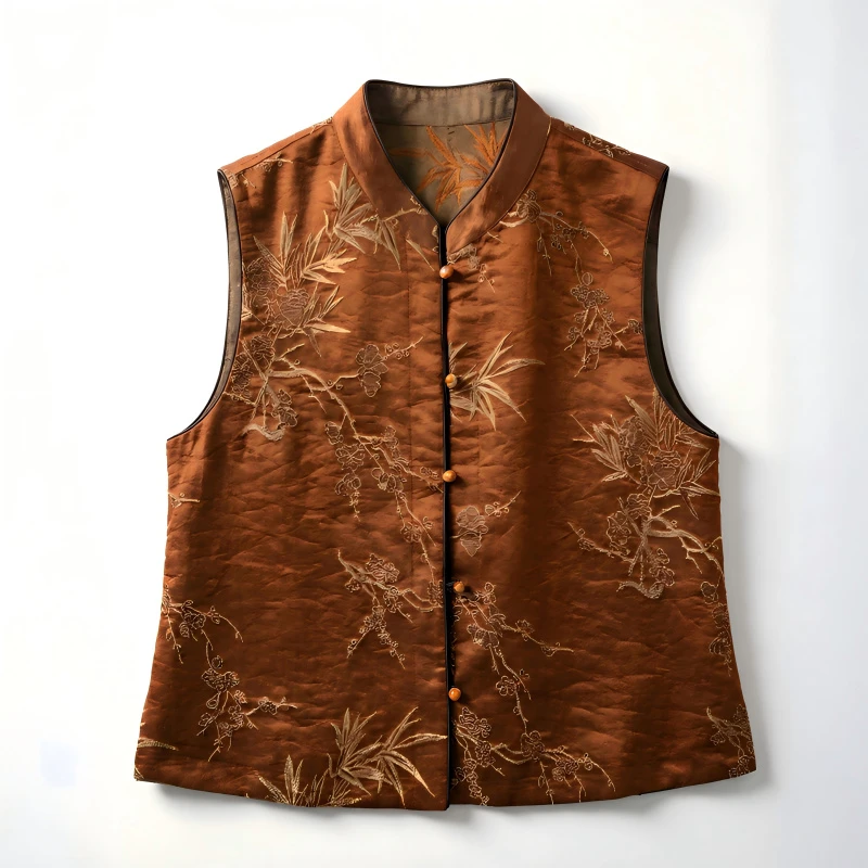 [威姐专属]-高端新中式油丝老料《油丝梅缂》轻奢缂丝提花梅竹高级