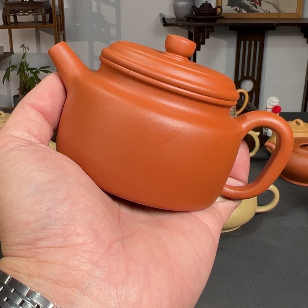 紫砂茶壶红泥得中