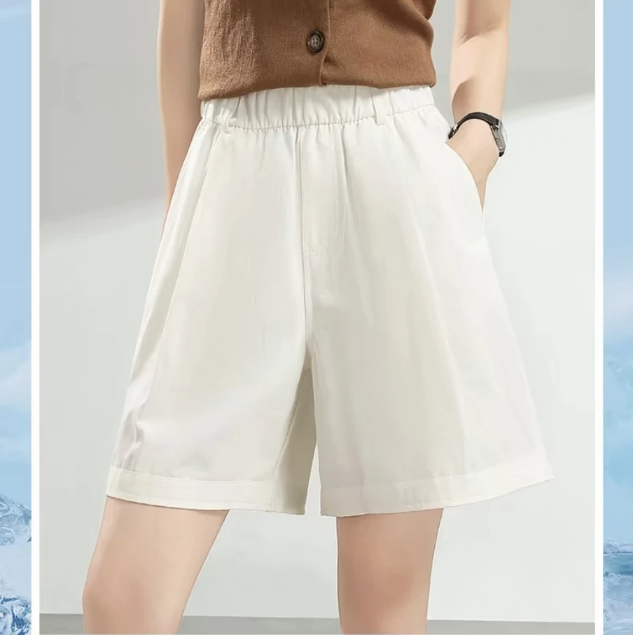 【夏季新款】水洗棉短裤女简约纯色裤子