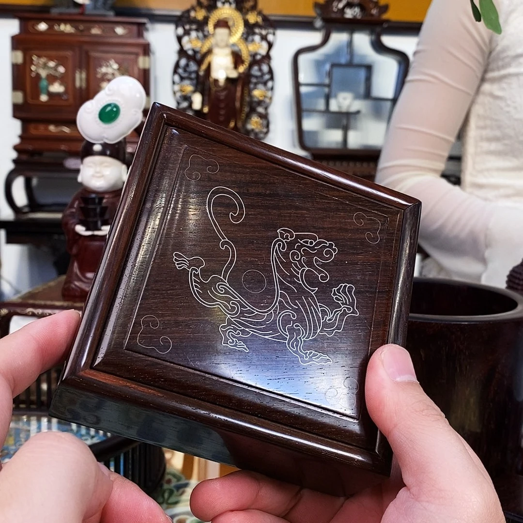 成套家具红酸枝木类大红酸枝盒子