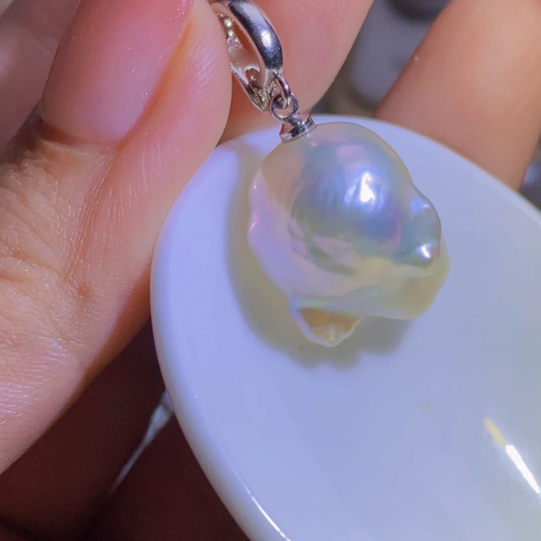银S925镶嵌淡水珍珠淡水珍珠