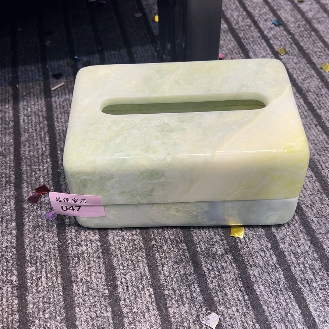 石材天之蓝纸巾盒047