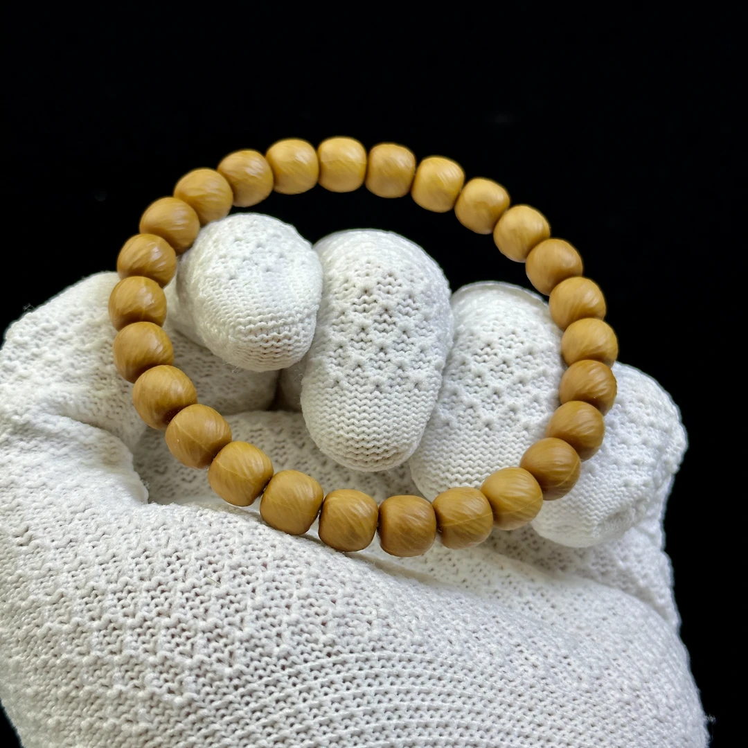 宝子猴头·云锦·老型手工雕刻猴头核桃手串