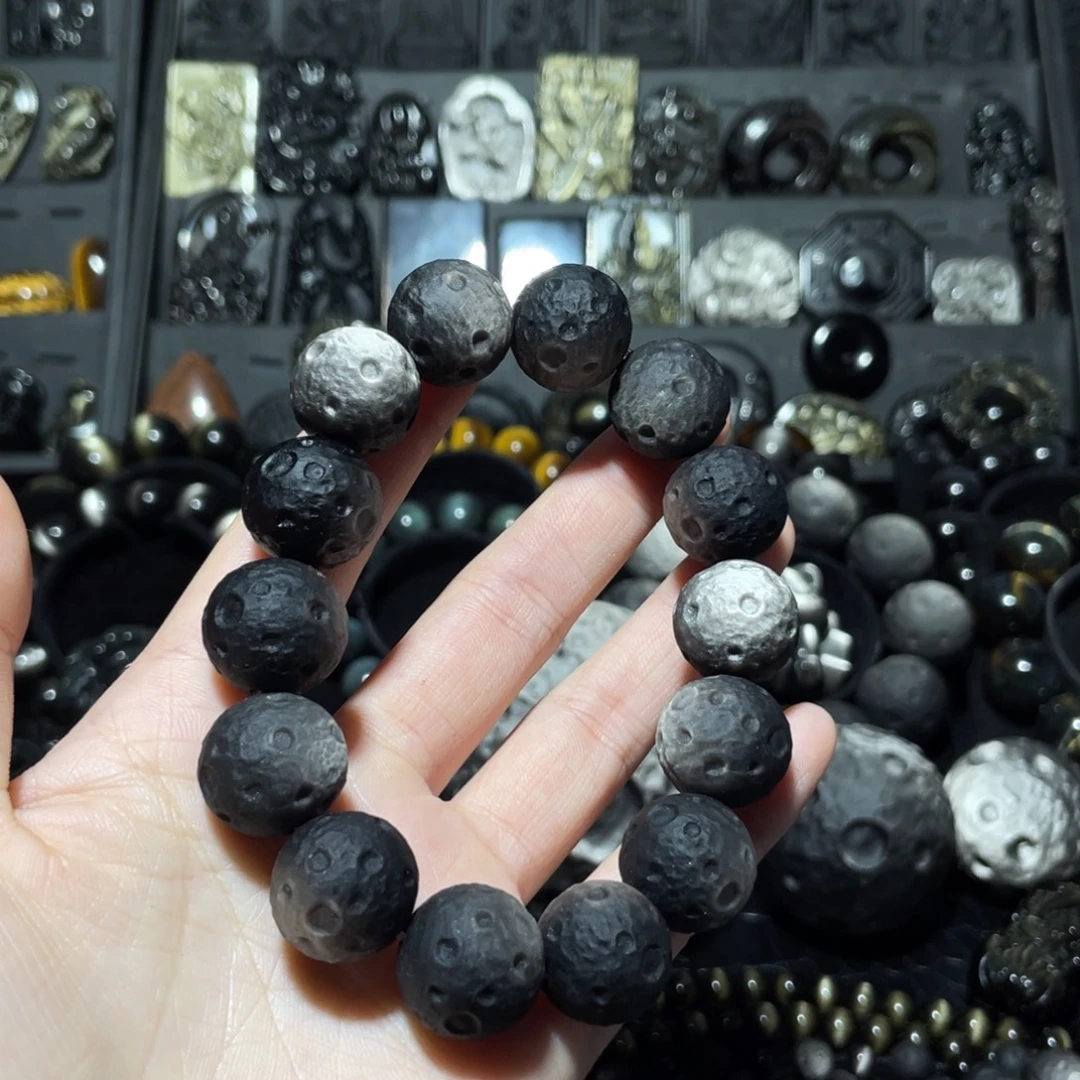 鑫***鹏黑曜岩未镶嵌珠宝奇石