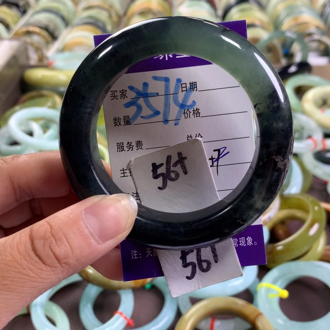 蛇纹石玉未镶嵌手镯3574