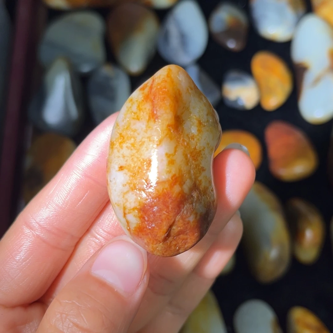 和田玉未镶嵌耳饰42g