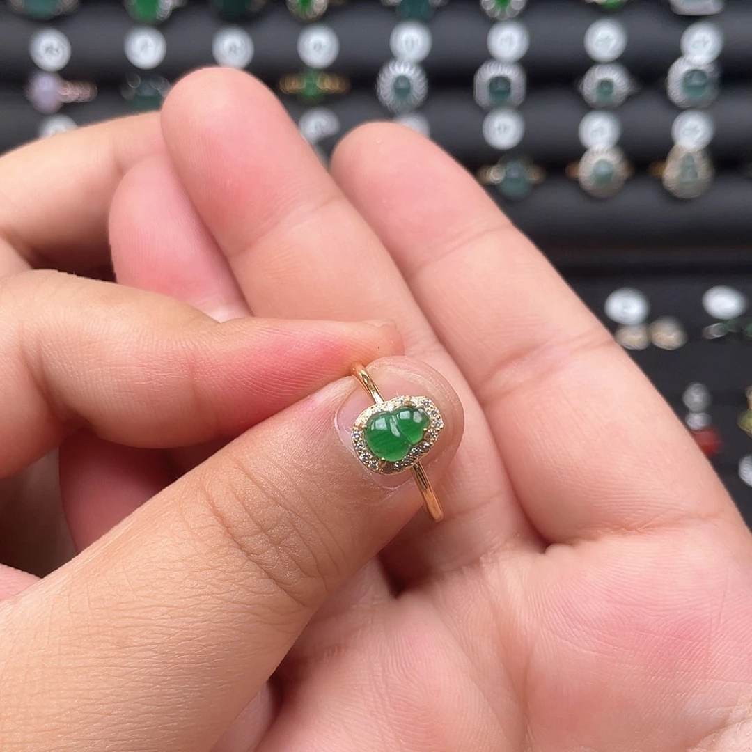 翡翠银S925镶嵌耳饰Ooooooo