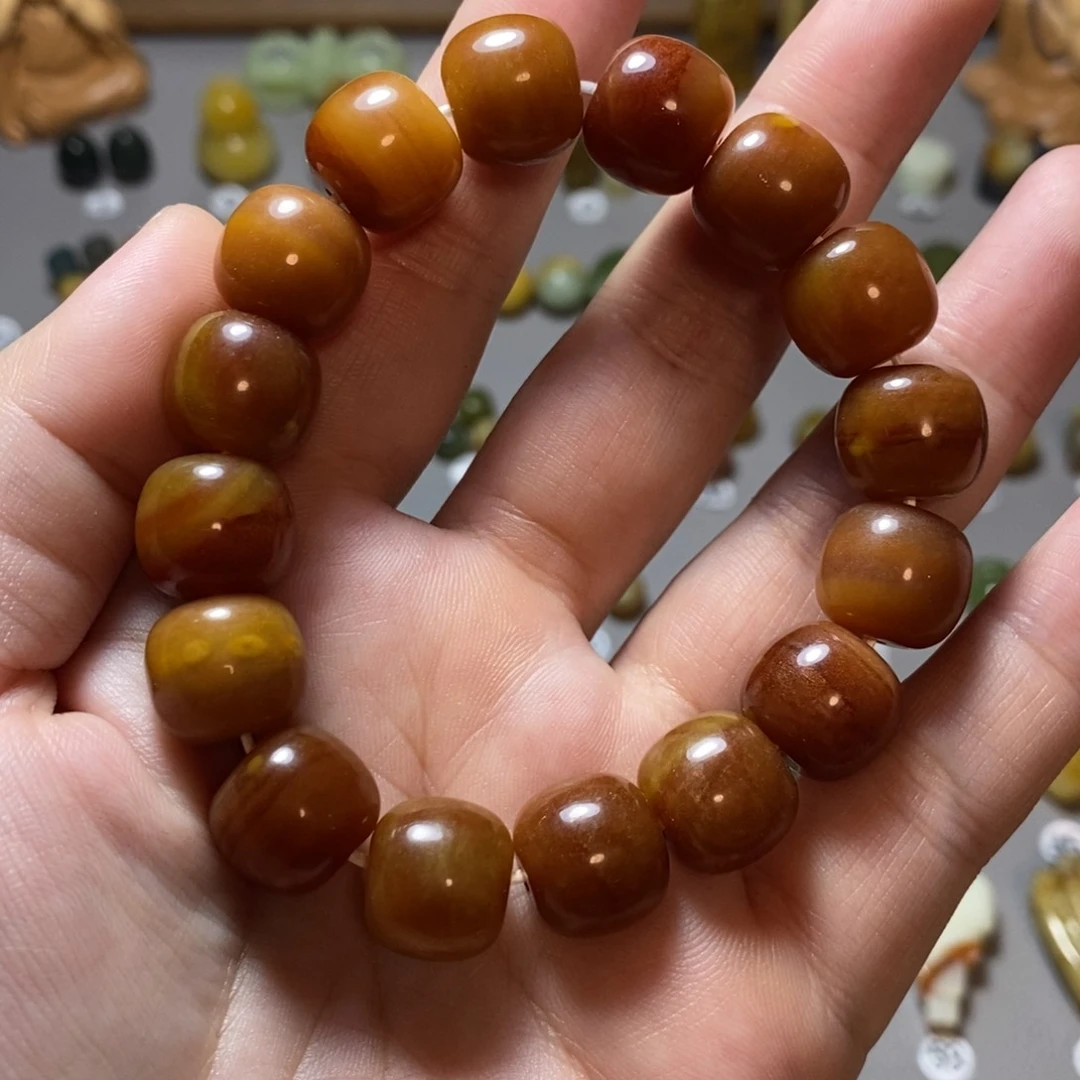 【闪购商品】蛇纹石玉配珠未镶嵌鹅*石