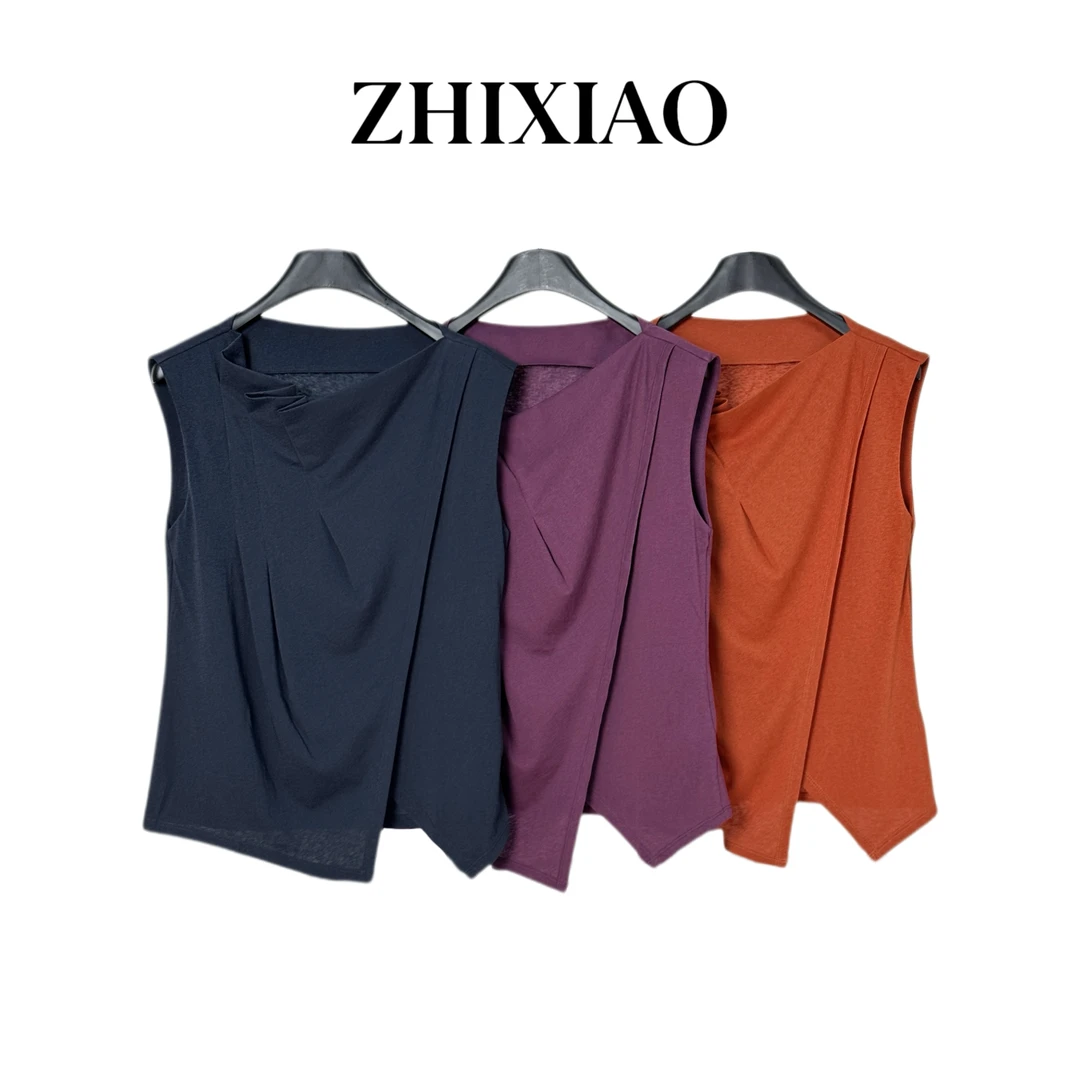 【ZHIXIAO】夏季新款：极简无袖上衣26625