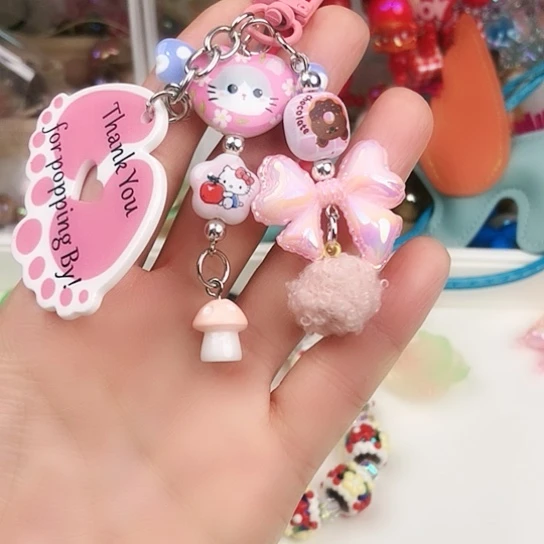 亚克力非金属粉色小脚丫可爱简易款