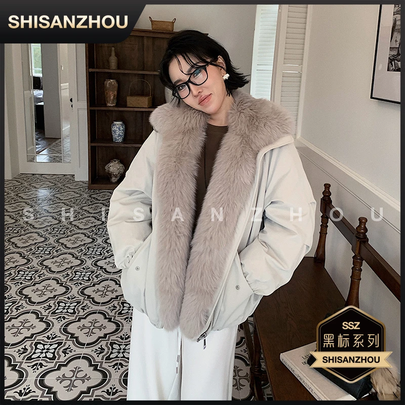 【SHISANZHOU/黑标系列】北欧暖冬 匈牙利白鹅绒+真狐狸毛羽绒服